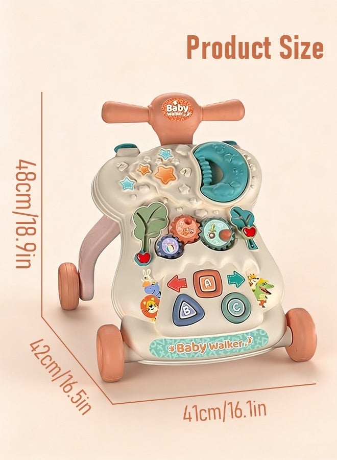 أجريون 3 في 1 مشاية أطفال 3 في 1 للبنات والأولاد مشاية للجلوس والوقوف، مركز أنشطة تعليمية مع لوحة لعب قابلة للإزالة تصميم ألعاب مشي للأطفال الرضع والبنات (أخضر) - Image 2